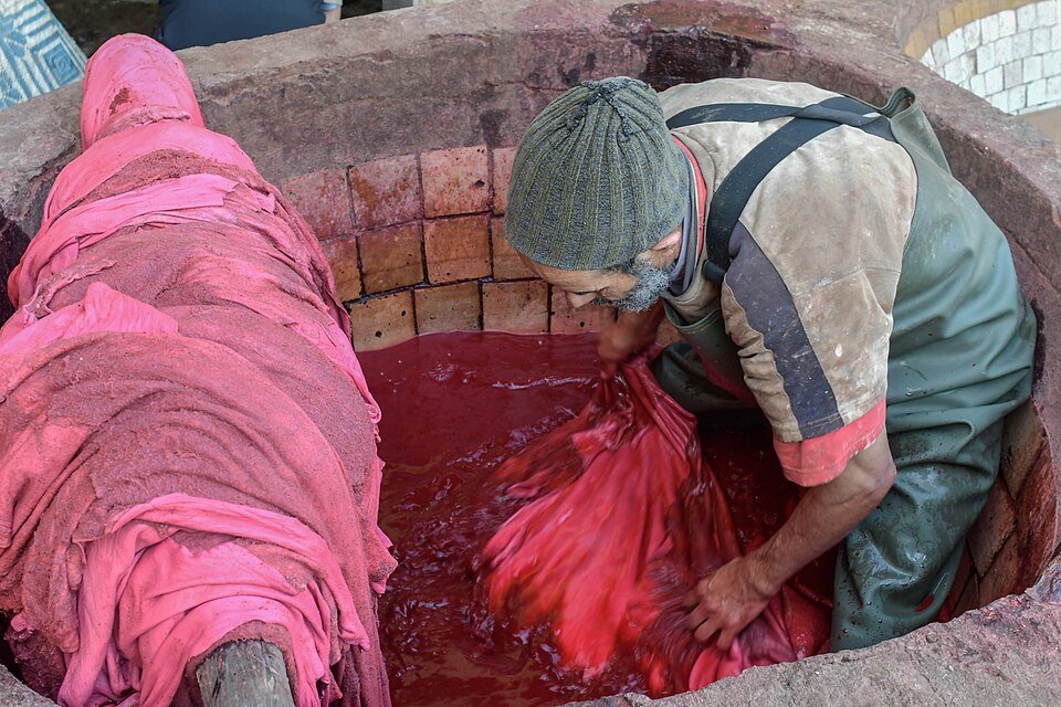 Fès, artisanat des tanneries